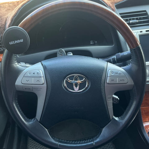 Universal Steering Wheel Spinner Knob With Bearing For Cars, Trucks, SUVs, Boats And More, installed on steering wheel, 24-40 mm fit
