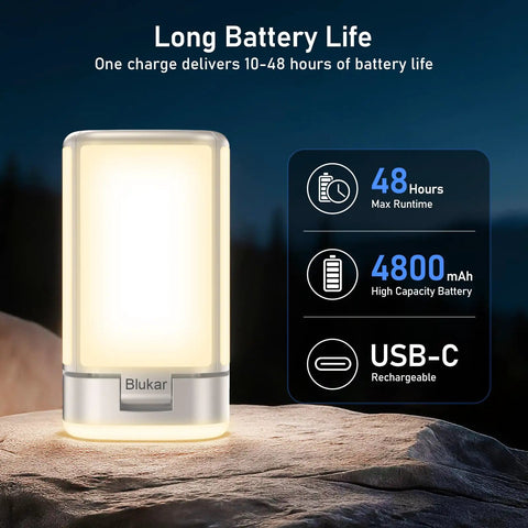 116 LED Rechargeable Camping Lantern With 360 Degree Bright Light For Camping And Hiking Lit Tent Light Warm 3000K Glow