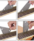Guitar Luthier Tool Kit 6 Pack with fret rocker used on guitar fretboard for pro grade fretting and setup