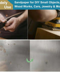 Workhorse 52 Sheet Aluminum Oxide Sandpaper Variety Pack used on wood and metal surfaces for DIY small objects and crafts
