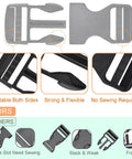 Six Pack 1 Inch Quick Release Buckles For Nylon Webbing Straps Replacement No Sew Dual Adjustable Heavy Duty Plastic Buckle
