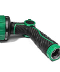 Thumb Control Garden Hose Nozzle With Eight Spray Patterns Carbon Fiber Texture Non Slip Grip No Trigger Squeeze Smooth Flow Lever