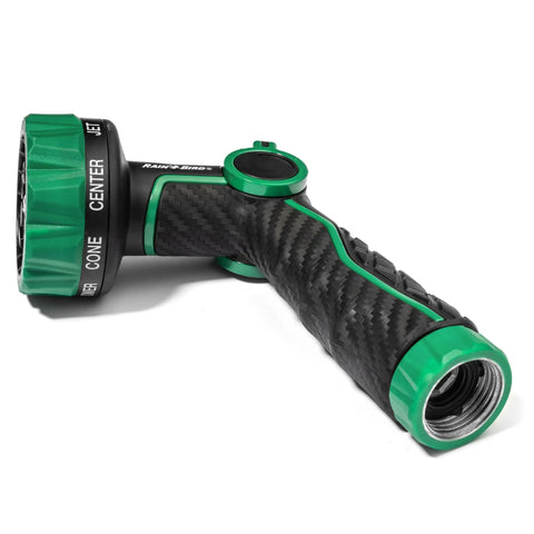 Thumb Control Garden Hose Nozzle With Eight Spray Patterns Carbon Fiber Texture Non Slip Grip No Trigger Squeeze Smooth Flow Lever