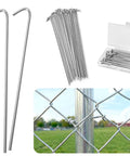 Heavy Duty Aluminum Chain Link Fence Ties 11 Gauge 8.27 Inch 30 Packs Rust Resistant Repair Clips for Chain Link Fences