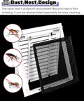 Dust Nest Design for 24 X 24 Inch Attic Access Panel And Drywall Vent Cover, featuring nylon mesh for insect protection.