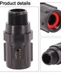 Drip Irrigation Pressure Regulator 30 PSI Three Quarter Inch Garden Hose Water Pressure Reducer Valve in black plastic, 3/4 inch thread