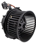 Heavy Duty Front Heater Motor AC Blower Assembly With Fan Cage For Audi A4 A5 Q5 showing black fan cage and motor design.