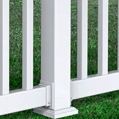 White Vinyl Fence Brackets 2 Inch By 3.5 Inch Slotted Handrail Bracket Kit With Screws For Decking And Railing Mount To Wall Or Other Vertical Surfaces Pack Of 2