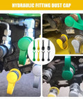 Must Have 8 Piece Hydraulic Fitting Dust Cap And Plug Set For John Deere Tractors Models 300 312 314 316 317 318 322 330 332 Replacement M132021 M132022 M132024 M70728 M132031 M132032 M132034 M85099, 8-piece plastic hydraulic fitting caps