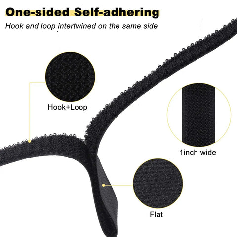 Adjustable 1 Inch Hook And Loop Cable Straps With 50 Metal Buckles Cut To Length Cinch Straps Game Changing Reusable Nylon Ties
