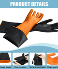 Long 22 Inch Chemical Resistant Gloves For Tough Jobs Heavy Duty Rubber Waterproof Dishwashing Gloves For Men XL Size