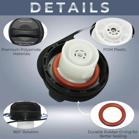 Gas Cap Replacement For 2004 2011 Chevy Silverado 1500 2500 3500 Tahoe Suburban Avalanche GMC Sierra Yukon Enclave Escalade Saturn Outlook GT330 20915842 with premium materials and rubber O-ring