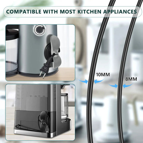 Cord Organizer For Kitchen And Home Appliances Keeps Cords Tidy And Tangle Free attached to kitchen appliance