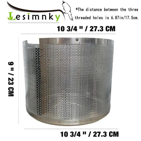 Durable 304 Stainless Steel Double Net Emitter Screen For Gas Patio Heaters Ten And Three Quarters Inch Diameter Tough As Nails Main Burner Cover Replacement Part Built To Last On Most Patio Heaters showing dimensions.