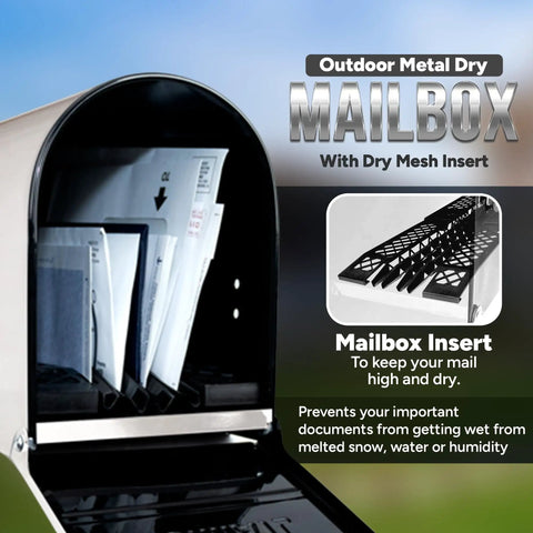 Outdoor Metal Mailbox With Waterproof Insert That Keeps Mail Dry In Any Weather Weatherproof Exterior Mailbox USPS Approved