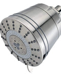 Pure 7 Setting Filtered Showerhead With 1.75 GPM WaterSense Certified Flow Brushed Nickel Finish Chlorgon Filtration side view
