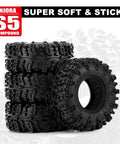 36x14mm 0.7 Inch Swamp Claw RC Tires For 1/30 Axial SCX30 With Soft Sticky S5 Compound And Silicone Inserts