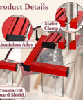 Adjustable Drill Press Guard Shield For 2.0 To 4.0 Inch Column Diameter Fits Benchtop And Floor Models Safety Shield details