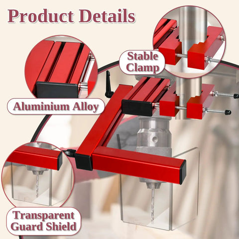 Adjustable Drill Press Guard Shield For 2.0 To 4.0 Inch Column Diameter Fits Benchtop And Floor Models Safety Shield details