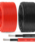 10 AWG Solar Panel Extension Cable Kit, 100 Ft Black And 100 Ft Red, Tinned Copper PV Wire For Outdoor RV Boat Marine