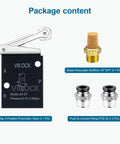 Pneumatic Mechanical Valve Roller Lever Type Two Position Three Way Normally Closed Air Valve JM07 and fittings