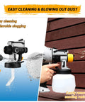 Heavy Duty HVLP Paint Sprayer With 1000 Watt Motor And Spacious 1200 Ml Cup featuring easy cleaning in water and removing sanding residue.