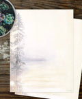 Morning Mist Letterhead Paper 80 Sheets 8.5x11 Inch 100 GSM 60 lb Text Printer Friendly with subtle landscape design