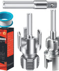 Alinmesh Hc Steel Pvc Pipe Threader Kit 1/2 Inch And 3/4 Inch With Drill Adapter for Npt threads, 2-piece tool set for plumbing.