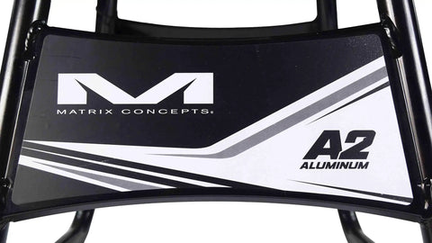 A2 Motocross Aluminum Dirt Bike MX Stand With Limited Edition 25 Piece Sticker Kit Black logo close-up