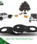Heavy Duty 4x4 Recovery Kit With Winch Accessory Bundle Tow Strap Eight-Ton Snatch Block Shackle Receiver Hitch Lock D Ring Shackles