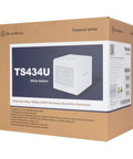 Killer 4 Bay External Storage Enclosure With Real Hot Swap Tech For 3.5 And 2.5 Inch Drives, front view of packaging.