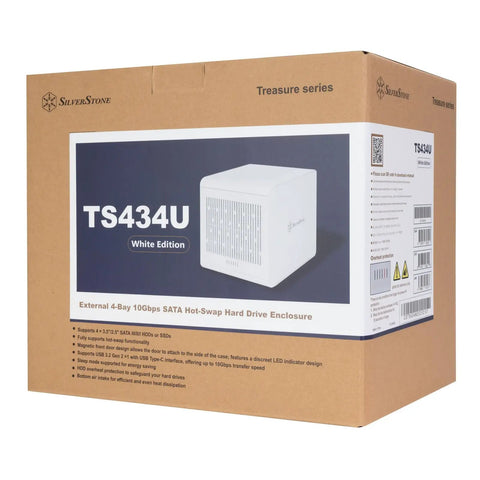 Killer 4 Bay External Storage Enclosure With Real Hot Swap Tech For 3.5 And 2.5 Inch Drives, front view of packaging.