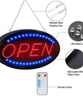 Led Open Sign 23 By 14 Inch With Remote Control Ultra Bright Customer Magnet Electric Display Light Two Modes Flashing And Steady