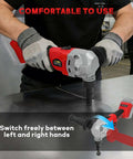Person using Cordless Metal Nibbler For 18V Batteries With Brushless Motor, 3 Speed Metal Cutter For Stainless Steel And Aluminum.