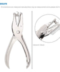 Tiny One Eighth Inch Circle Hole Paper Punch, Compact Handheld Metal Puncher With Eight Sheet Capacity, anti-rust, grippy handle
