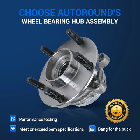 Front Wheel Hub And Bearing Assembly 5 Lug With ABS Fit For Nissan Altima 07-18 Maxima 09-21 Pathfinder 13-20 murano 09-18