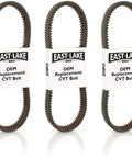 Heavy Duty Carbon Fiber Drive Belt 3-Pack For Can Am Atv Utv All Models With No Fault Warranty, showing three identical CVT belts.