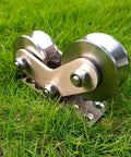 Beefy Heavy Duty Sliding Gate Caster With Groove Wheel And Double Pulley Silent Detachable Stainless for Inverted Track
