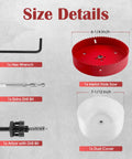 Six And One Quarter Inch Hole Saw Kit For Recessed Lighting With Dust Bowl Catcher Bi Metal Cutter and components