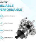 Premium 2 Piece Rear Wheel Hub And Bearing Assembly Bolt On Direct Fit Replacement For Kia Soul And Soul Ev, heavy duty design.