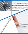 Pro Grade Stainless Steel Cotter Pin Kit Set With Split Pins And U Pins, corrosion resistant metal tubes and pins showcased