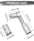 Product dimensions of 90 Degree Grease Coupler Adapter For Tight Spaces With Universal Thread Fitting, carbon steel sleeves.