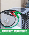 HVAC And Automotive Circuit Breaker Finder Accessory Kit With Three Core Power Adaptor Cord For Socket Testers and Voltage Testers, shown near AC unit