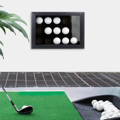 Golf Ball Display Case With EVA Foam Protection Wall Mount Or Desktop Shadow Box Holds Up To 15 Balls For Collectors