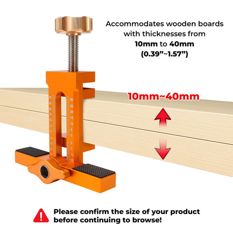 Pro Grade Cabinet Door Positioner Jig With 2 In 1 Versatility Aluminum Alloy Build for Frameless or Face Frame Installations fitting 10mm to 40mm wood boards