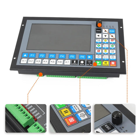 Beefy 5 Axis CNC Controller System Offline Standalone DDCS Expert V2.1 with control panel interface and connection ports.