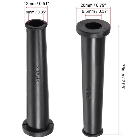 Rubber Cable Sleeve Cord Boot Protector For Hoses 75mm Length Black 2 Pack Durable Protective Cover For Wiring Looms And Automotive Hoses