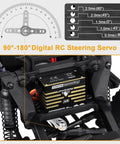 Waterproof RC Servo With Brushless Motor Beefy 35kg Torque Metal Gears Aluminum Case IP67 installed in RC Crawler