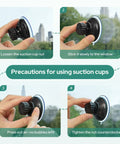 Installation steps for Travel Blackout Curtain That Blocks Out One Hundred Percent Sun And UV Rays No Drill Window Cover With Stickers And Suction Cups Portable Light Blocking Shades For Bedroom Nursery Dorm RV 50 By 78 Inches using suction cups on window.