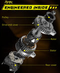Exploded view of 130A Beefed Up Alternator for Subaru Forester 2014-2018 showing components like pulley, rotor, and stator.